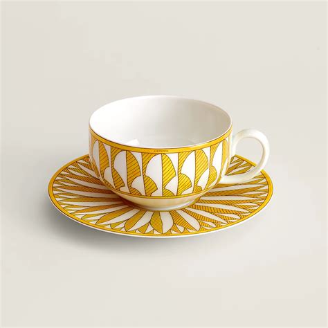 Soleil d’Hermès tea cup and saucer 